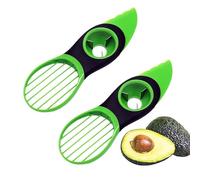 3 in 1 Avocado Slicer and Pitter - Multifunctional Avocado Cutter with Non Slip Handle - Green