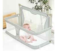 3 in 1 Baby Bedside Crib, Baby bassinets bedside sleeper, for co sleeper for baby in bed, co sleeping bed for baby, baby bed sleeper with parents, Easy Folding Save Space Portable Baby Crib(Light gree