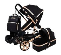 3 in 1 Baby Pram Stroller for Newborn and Toddler,Newborn Reversible Bassinet Pram,Foldable Aluminum Alloy Pushchair Newborn Carriage with Backpack