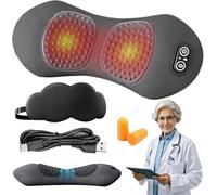 3-in-1 Back Liberator, 3 Zone Deep Massager, Triple Fusion Back Massager with Traction Lifting, Vibration Massage and Hot Compress for Waist (Grey, USB)