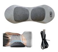 3 in 1 Back Massager, Back Therapy Massager with Heat & Vibration and Traction Device, Electric Back Massagers for Pain Relief, Muscle Relaxation & Mobility Support, Whisper-Quiet Operation (Grey)