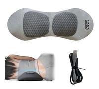 3 in 1 Back Massager - Comfort Products with Traction, Vibration & Heat, Heating Acupressure Pillow for Neck/Shoulders/Lower Back, Spinal Care Whisper-Quiet Back Massager Mom and Dad Gift (Gray)