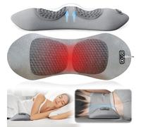 3 in 1 Back Massager, Electric 3-in-1 Back Therapy Massager with Heat, Vibration & Traction, Whisper-Quiet Operation, Relieve Tension, Spinal Care for Neck and Shoulder (Light Grey)