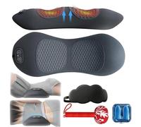 3 in 1 Back Therapy, 2026 Upgraded Back Massager, Triple Fusion Back Massager with Traction, Vibration & Heat, Portable Core Relief Electric Massage Cushion for Neck (A)