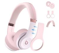 3 in 1 Beats Silicone Case for Solo 4 Headphones, Protective Covers for Shell/Ear Pad/Headband - Pink