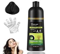 3-in-1 Black Hair Dye Shampoo for Brown and Gray Coverage - Natural Herbal Hair Color for Men and Women