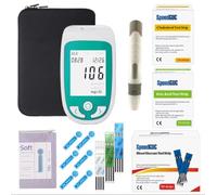 3 in 1 Blood Tester Cholesterol Monitor Uric Acid Monitor Blood Sugar Monitor Triple Test Kit for Home with 50 Blood Sugar +25 Uric Acid +10 Cholesterol Test Strip Analyzer