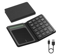 3-in-1 Bluetooth Number Keypad & Trackpad & Calculator - Wireless Dual Bluetooth Number Pads 23 Buttons, Wireless Touchpad & Numpad Rechargeable Foldable for Laptop, Desktop, PC, Notebook