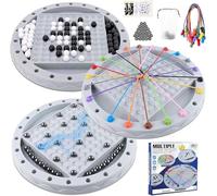 3 in 1 Board Games, Magnetic Chess Rope Untangling Puzzle Game, Multi-Level Challenges for Kids and Adults