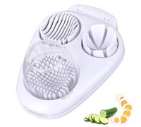 3 in 1 Boiled Egg Slicer, 3-Way Egg Slicer for Hard Boiled Eggs 3 Slice Modes Chopper Cutter Stainless Steel Dicer Multipurpose Kitchen Utensils