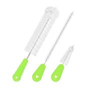 3-in-1 Bottle Cleaning Brush Set,Green Multipurpose Long Handle Brushes Water Bottle Cleaners Brush for Reusable Water Bottles, Drinks Mugs,Cup Lids, Teapot Spouts Scratch-Free Deep Clean