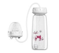 3-in 1 Bottle Holder for Babys Self Feeding, Leak-Proof Silicone Biberon Anticolico para Bebe, 240ml Babys Bottle Holder Hands Free, Adjustable Flow Rate, Reduce Hiccups & -up