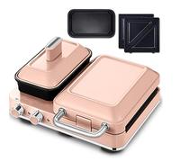 3-in-1 Breakfast Maker, Electric Sandwich Maker with Frying Pan, Boiling Pot, Food Steamer for Home Use