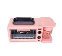 3-In-1 Breakfast Station, Electric Multifunctional Machine with 1.2L Cooking Pot, 9L Baking Area, and Coffee Maker for Apartments and Kitchenettes