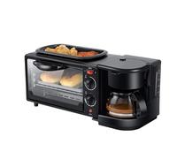 3-In-1 Breakfast Station, Electric Multifunctional Machine with 1.2L Cooking Pot, 9L Baking Area, and Coffee Maker for Apartments and Kitchenettes