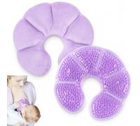 3-in-1 Breast Therapy Pads, 2 PCS Hot & Cold Breastfeeding Pads, Breast Feeding Reusable Gel Cooling Pad with Cloth Back Washable, Postpartum Essentials for Nursing & Nipples Mastitis Pain Relief