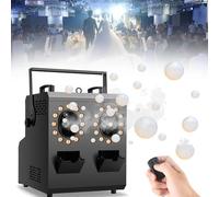 3 in 1 Bubble Smoke Maker,1500W Smoke Bubble Machine with 24 LED Lights,Remote,Timer,DMX Control for Halloween,Christmas, Weddings