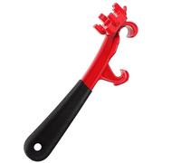 3-in-1 Bung Bucket Opener Tool - Aluminum Drum Lid Remover for 5-55 Gallon Drums, Paint Cans, and Pails,9.6 Inch Aluminum Barrel Wrench Tool with Non-Slip Rubber Handle, Multi-Functional Barrel Wrench