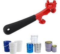 3-in-1 Bung Wrench & Bucket Opener Tool - Aluminum Drum Lid Remover for 5-55 Gallon Drums, Paint Cans, and Pails, Non-Slip Rubber Handle, Multi-Function for Industrial & Home Use