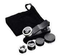 3 In 1 Camera Lens Portable Clip On Phone Fisheye Lens Wide Angles Macro Fish Eye Lens Clip Lens