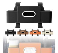 3 in 1 Car Backseat Organizer, Leather Back Seat Storage Organizer with Tissue Dispenser and Dual Cup Holders, Multifunctional Back Seat Car Organizer (Black)