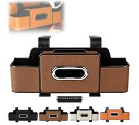 3-in-1 Car Backseat Organizer, Multifunctional Car Seat Back Storage Box, Universal Cars Seat Box and Storage With Spill-Proof Cup Holders, Instant Tissue Access, Hooks (brown)