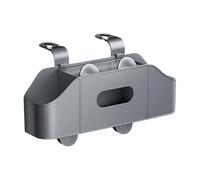 3 in 1 Car Backseat Organizer with Trash Can and No-Spill Cup Holders,Car Seat Cup Holder with Hooks,Leather Tissue Box,Compatible with Most Vehicles, Adjustable Car Hanging Storage Box (Gray-a)