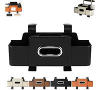 3 in 1 Car Backseat Organizer with Trash Can and No-Spill Cup Holders, Multi-Functional Headrest Storage Box for Phone, Tissue, Snacks-Perfect for Family Road Trips, Fits All SUV and Sedan. (Black)