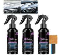 3 In 1 Car Ceramic Quick Detailer Coating Spray, Car Wax Spray100ML (3Pcs)