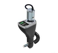 3-in-1 Car Charger, 12-24V Expandable Fast Charging Digital Display Vehicle-Mounted Adapter with Wiring, for Multiple Devices One-to-Three Connection(Gray)