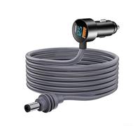 3-in-1 Car for CHARGER Cable for Starlink for MINI, 60W for QC3.0 PD3.0 DC Power Cord with LED Display, Waterproof 12V-24V Adapter for Auto Truck Boat, Fast Charging Dual USB Port for Phone
