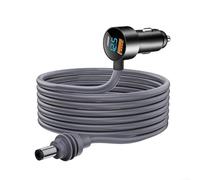 3-in-1 Car for CHARGER Cable for Starlink for MINI, 60W for QC3.0 PD3.0 DC Power Cord with LED Display, Waterproof 12V-24V Adapter for Auto Truck Boat, Fast Charging Dual USB Port for Phone