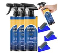 3 in 1 Car Polish, Ceramic Coating Car, Car Wax Polish, Advanced Car Quick-Acting Coating Agent, Rapid Ceramic Spray, with Towel Sponge, for Superior Paintwork Protection High-Gloss Finish (3)
