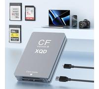 3-in-1 Card Reader for CFexpress Type B, XQD, and SD Cards | USB 3.2 Gen 2, 10Gbps | Dual Slot | Compatible with Sony G/M Series, Lexar & More | Supports Windows, Mac OS, and Linux