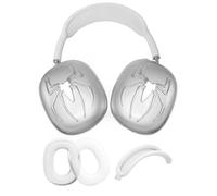 3 in 1 Case for AirPod Max, Clear TPU Ear Cups Covers, Silicone Earpad Headband Covers for Women Men, Compatible for Apple AirPods Max Headphones 2024 2020 (3D Spider)