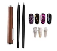 3-in-1 Cat Eye Magnet for Nails with 2 Magnetic Pens - Powerful Nail Magnets for Nail Art, Cateye Magnet for Professional Salon & Home DIY Nail Designs, Strong Suction for Stunning 3D Effects