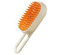 3-in-1 Cat Grooming Brush - Water Spray & Self-Cleaning Shedding Brush for Cats & Dogs - Pet Hair Removal & Massage Comb for Long & Short Hair (white) (Red Box) (Red box)