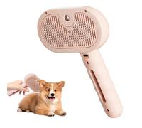 3 in 1 Cat Steam Brush, Magic Wand for Pet Hair, Rechargeable Steam Grooming Brush for Dog and Cat (Pink)