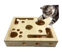 3-in-1 Cat Toy Box - Nail File, Scratch Post & Interactive Puzzle with Bell Ball & Sandpaper, Stress-Free Grooming & Enrichment Gift for Cats Who Hate Trimming