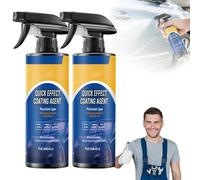 3 in 1 Ceramic Car Coating Spray, Multi-functional Coating Renewal Agent, Car Polish, High Protection Quick Car Coating Spray, Car Fast-Acting Coating Spray, All Cars & Surfaces (2PCS)