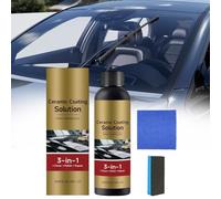3-in-1 Ceramic Coating Solution for Car- 300ml High Shineless Finish, Clean, Polish & Repair in One Step, Hydrophobic Car Wax Alternative for Paint Protection
