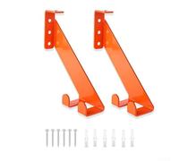 3 in 1 Chainsaw Wall Mount,Stainless Steel Storage Rack with Orange Coat,Heavy Duty Holder for Gas Electric Saws,Space Saving Garage Organizer for Tools(2Pcs)