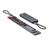 3 In 1 Charger Cable Fast Charging - Portable Data Line Case Multi 3 in 1 Charge Cables with Lighting Type C Micro USB - Nylon USB cable Magnetic Storage Box Connector for i Phone Android Galaxy PS4