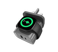 3-in-1 Charger for Fitbit Sense/Sense 2/ Versa 4/3/Ace LTE,Google Pixel Watch 3/2,PD 25W USB C Fast Charging Dual Port Wall Charger Block,Travel Essential Charge for iPhone,Samsung,Google