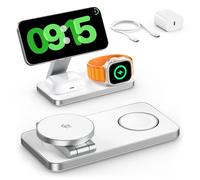 3-in-1 Charging Station for Apple Device, Qi2 25W Certified Magnetic Wireless Fast Charger Stand Compatible with MagSafe for iPhone 18/17/16/15/14/13/12/Air/Duo Series, Apple Watch & AirPods