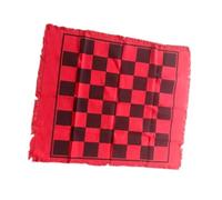 3 in 1 Checkers Chess Toe Game Mat Large Outdoor Board Game Rug,red | Double-sided design,mixed chinlon material,66cm x 66cm,includes 1 mat,chess pieces not included,for parks,beaches