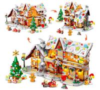 3-in-1 Christmas Gingerbread House Building Set with Lights for Kids Age 8+