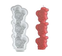 3 in 1 Christmas Mold Set Santa Reindeer Angel Gingerbreads Man Silicone Baking Crafting Tool for Festive Decors Christmas Molds Set for Holiday Making At Home Molds with Santa