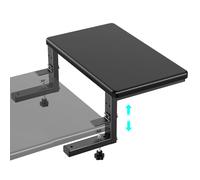 3 in 1 Clamp on Desk Extension & Monitor Shelf,16.5" Desktop Organizer, Adjustable Height Heavy Duty Desk Shelf Organizer for Gaming,Printer Stand,Computer Monitor and Laptop Riser,Office Accessories
