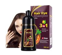 3-in-1 Coffce Hair Colour Shampoo, Herbal Shampoo to Darken Hair, Fast-Acting Formula, Semi-Permanent Grey Coverage, For Men and Women, Restores Shine (Coffce)